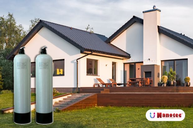 filter air nanotec berkualitas di halaman rumah modern