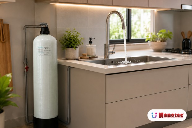 filter air dapur rumah dengan filter air nanotec untuk menghasilkan air lebih bersih