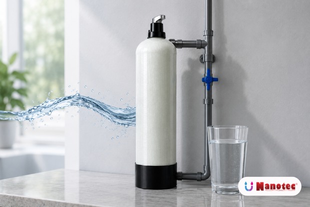 Instalasi filter air Nanotec sebagai filter air berkualitas tinggi untuk kebutuhan rumah tangga