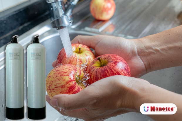 solusi air rumah lebih jernih menggunakan filter air nanotec di dapur modern