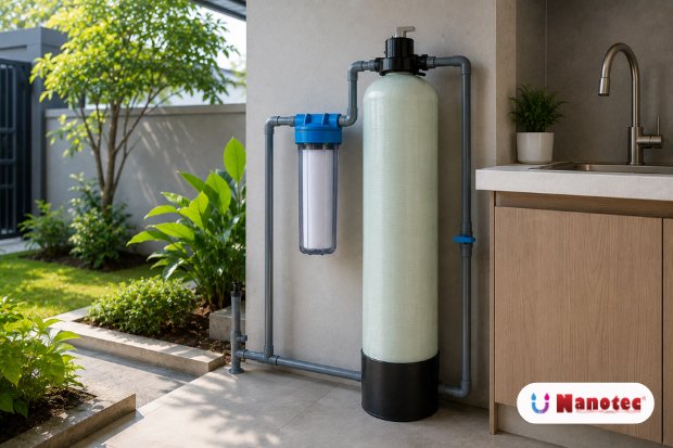 Sistem penyaringan air berkualitas sebagai solusi air bersih untuk menghasilkan air rumah yang lebih jernih dan nyaman digunakan setiap hari.