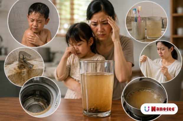 filter air nanotec pada instalasi sumur bor rumah tangga untuk mengatasi air keruh
